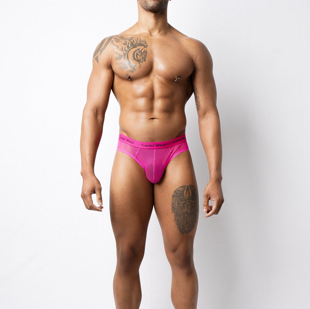 Pink Mesh Backless Brief