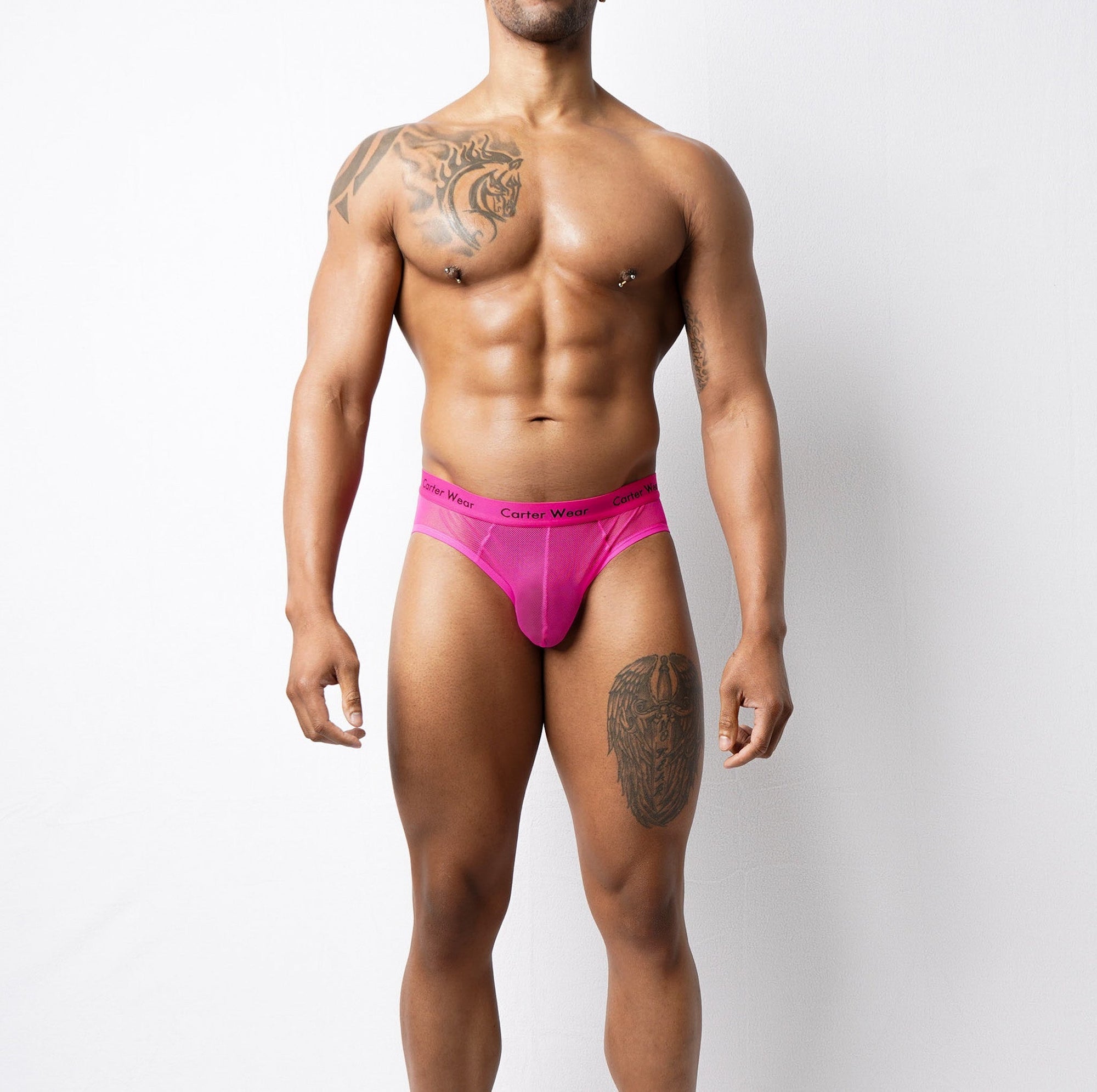 Pink Mesh Backless Brief