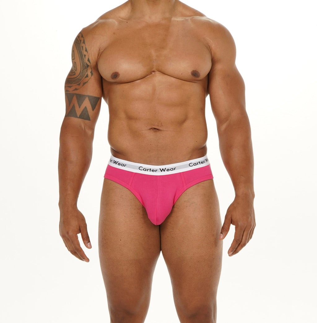 Hot Pink + White Brief