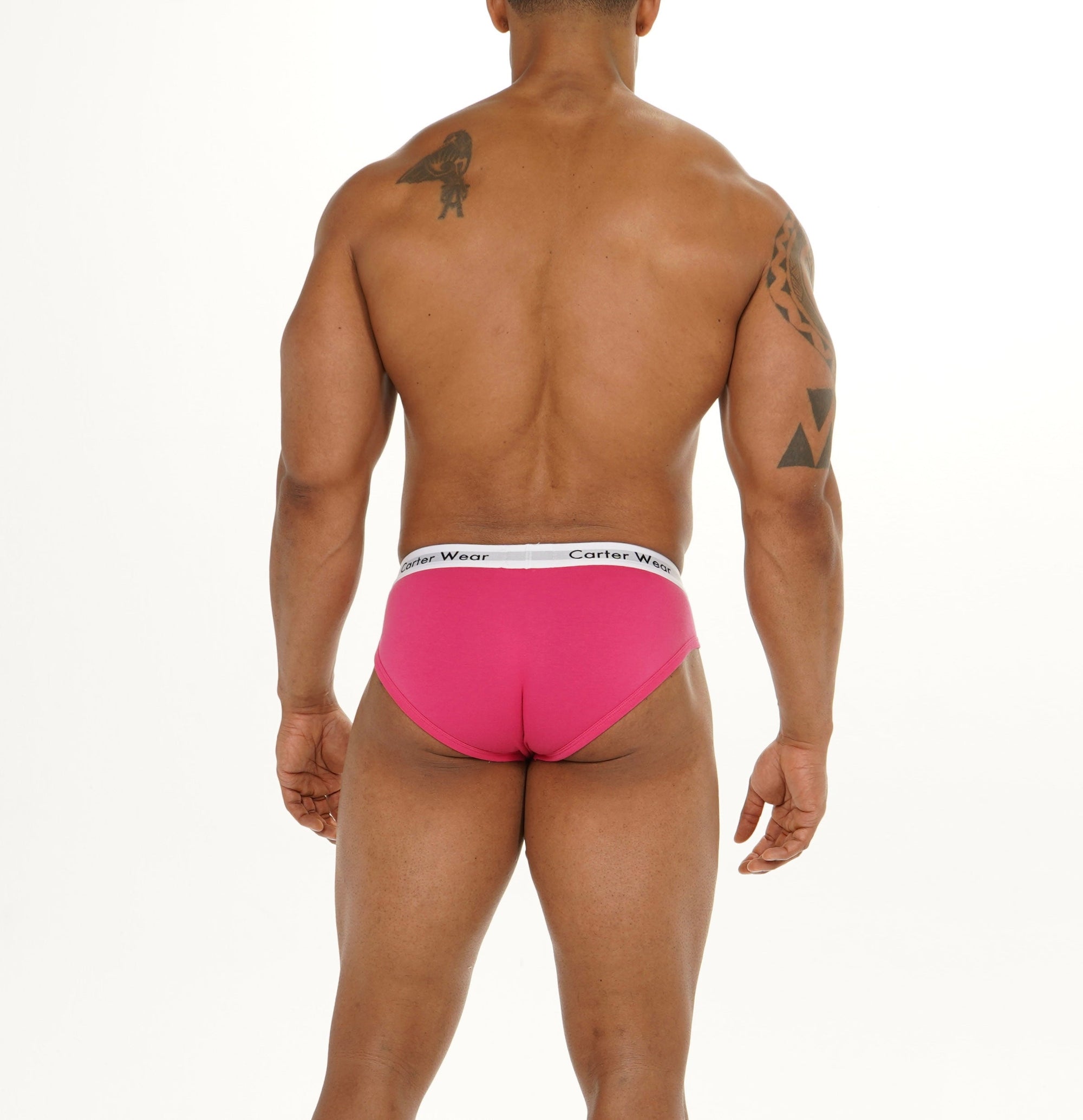 Hot Pink + White Brief