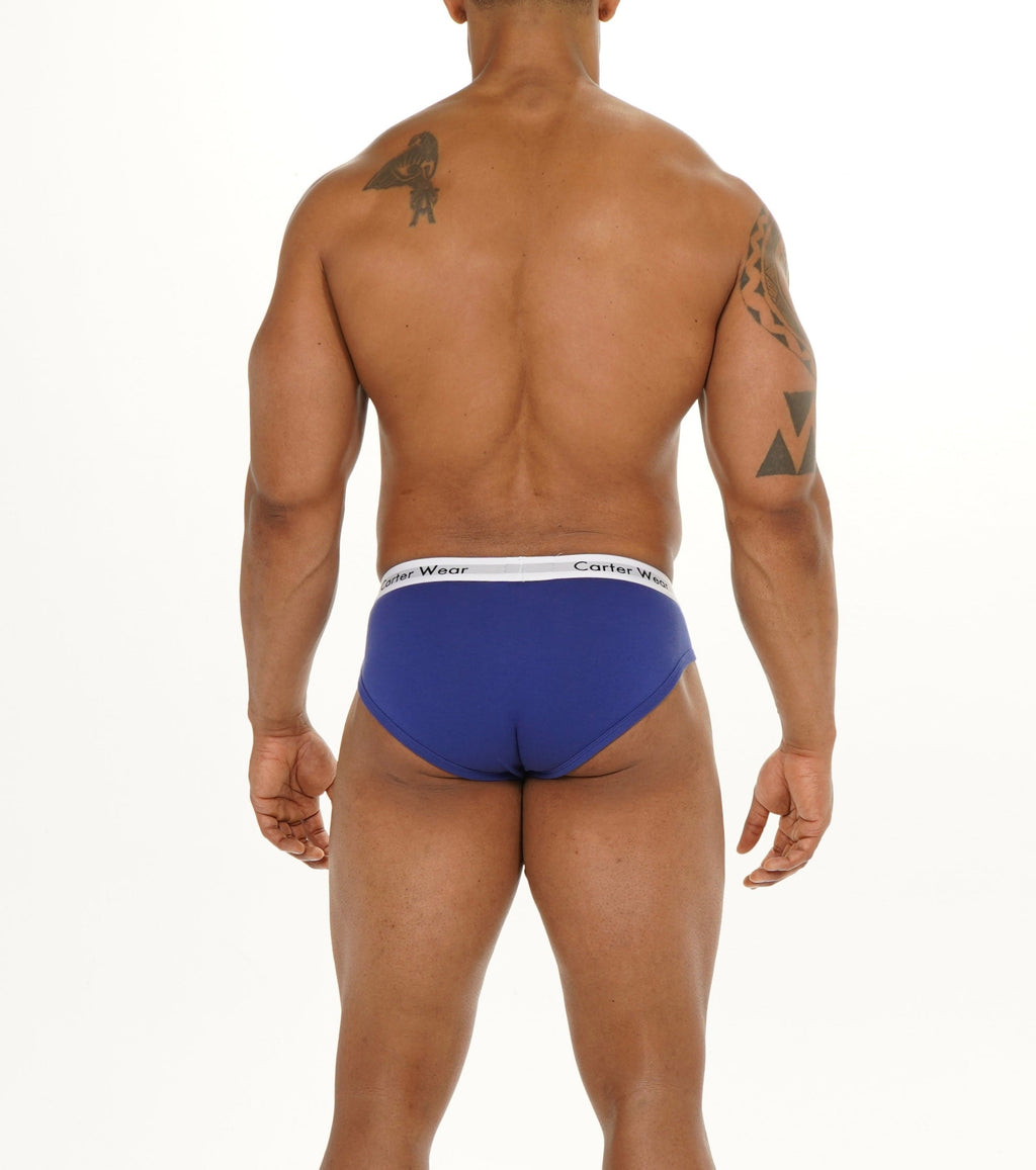 Navy Blue + White Brief