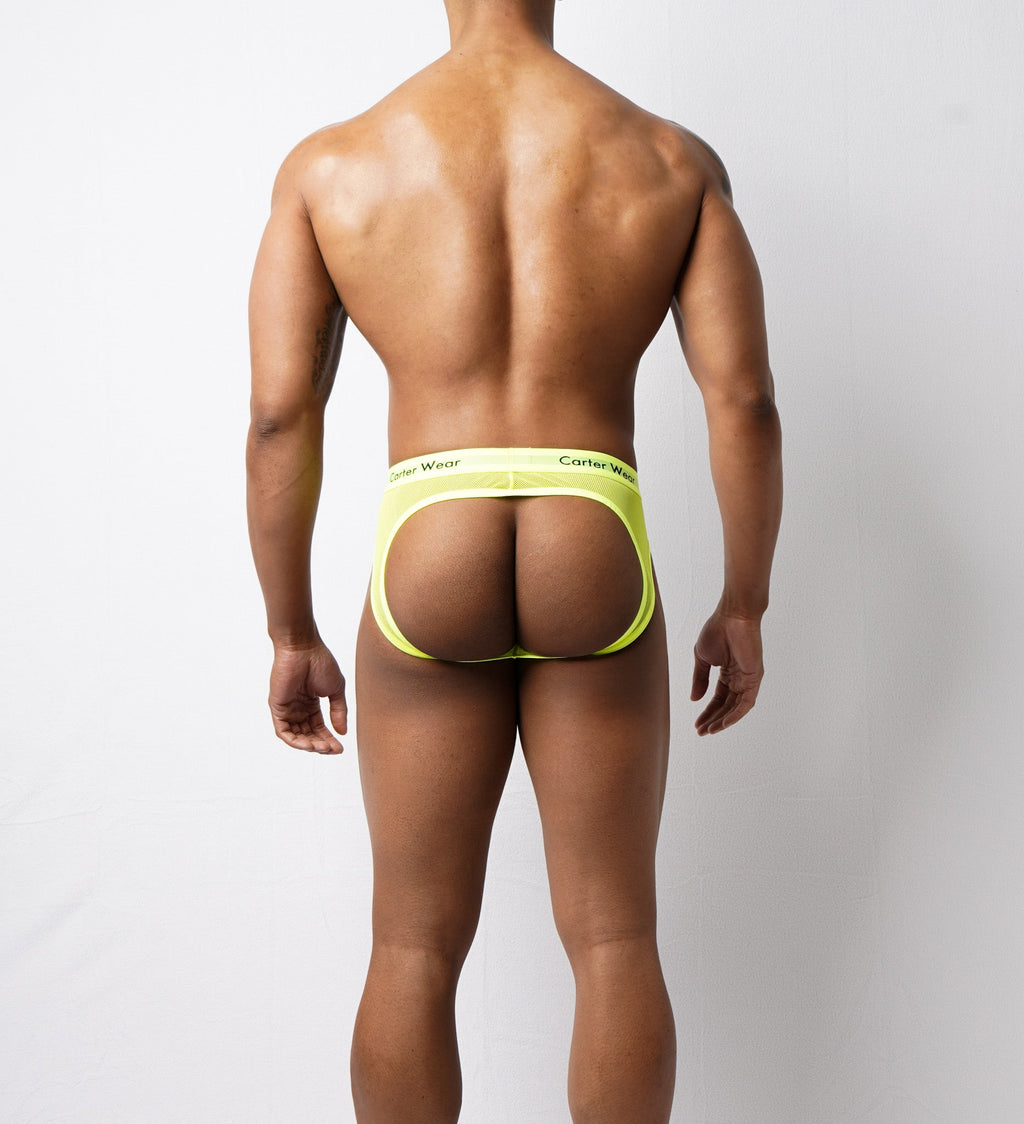 Lime Mesh Backless Brief