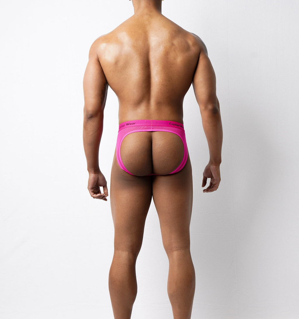 Pink Mesh Backless Brief