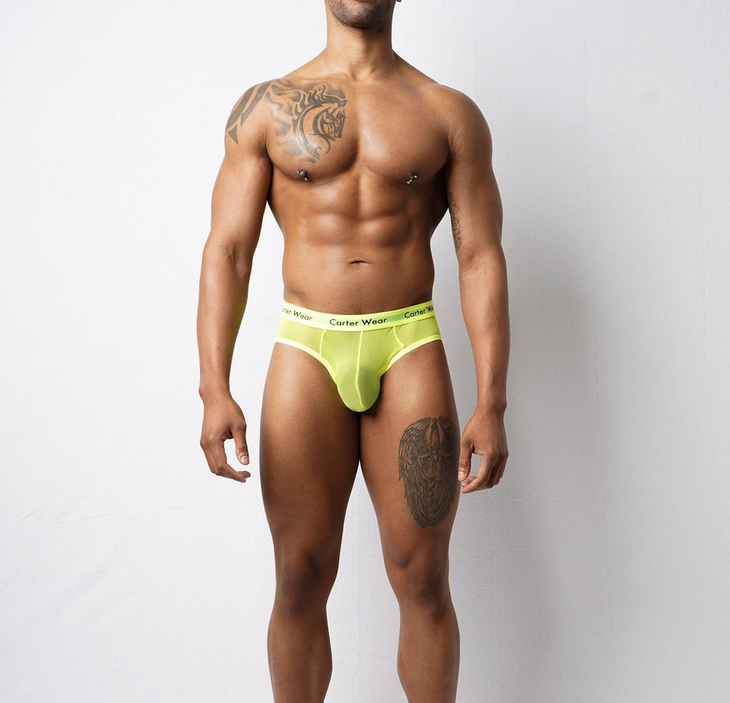 Lime Mesh Backless Brief