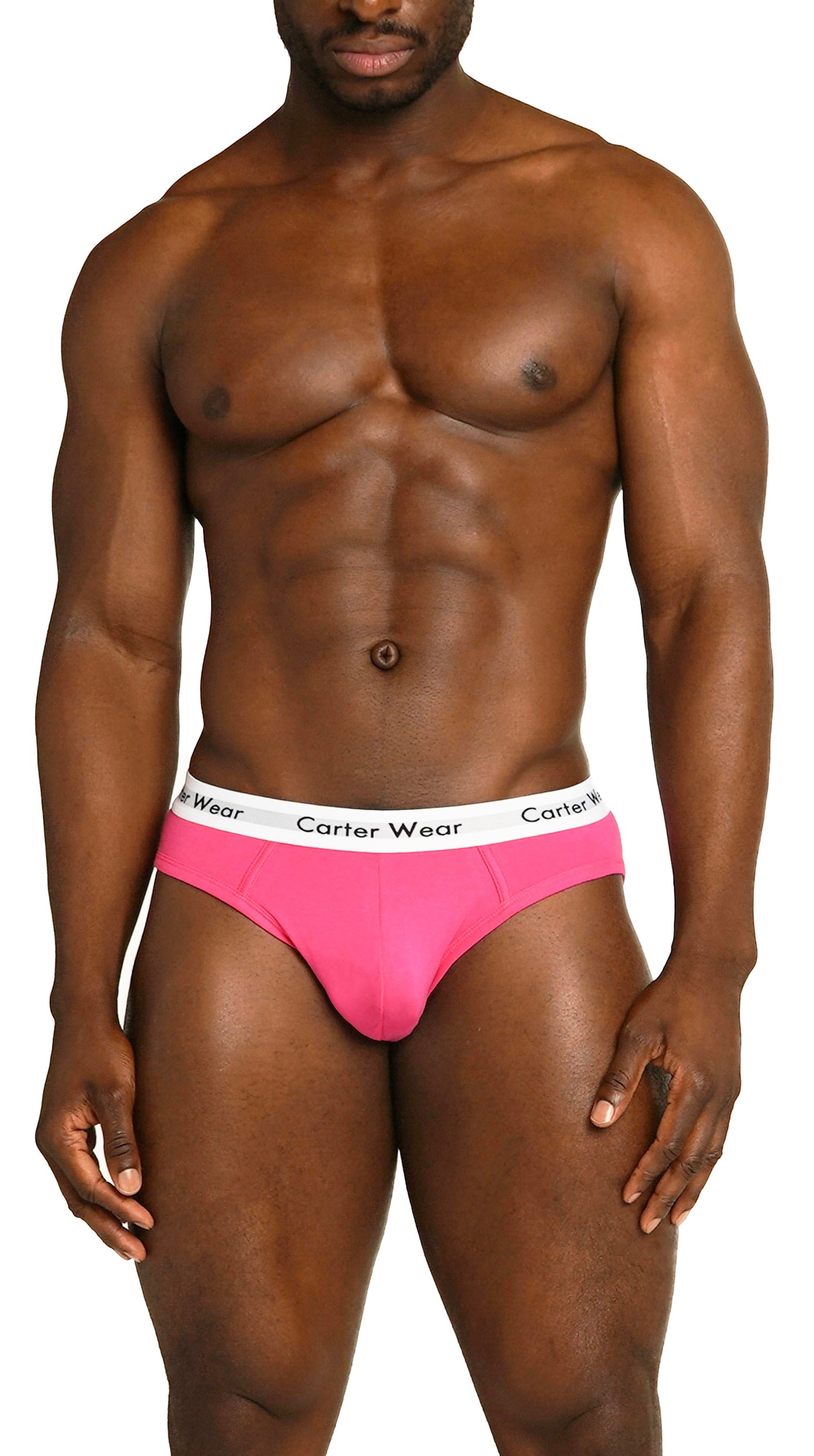 Hot Pink + White Brief