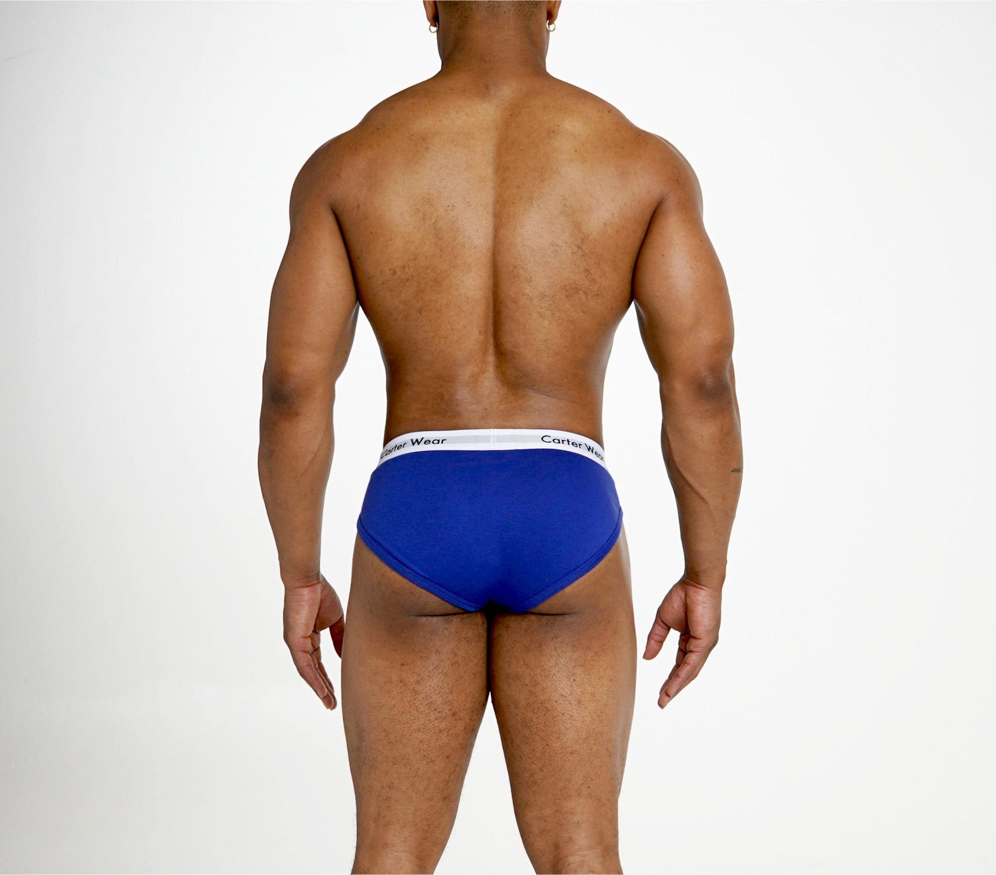 Navy Blue + White Brief