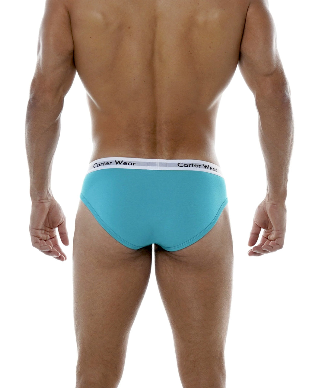 Teal + White Brief