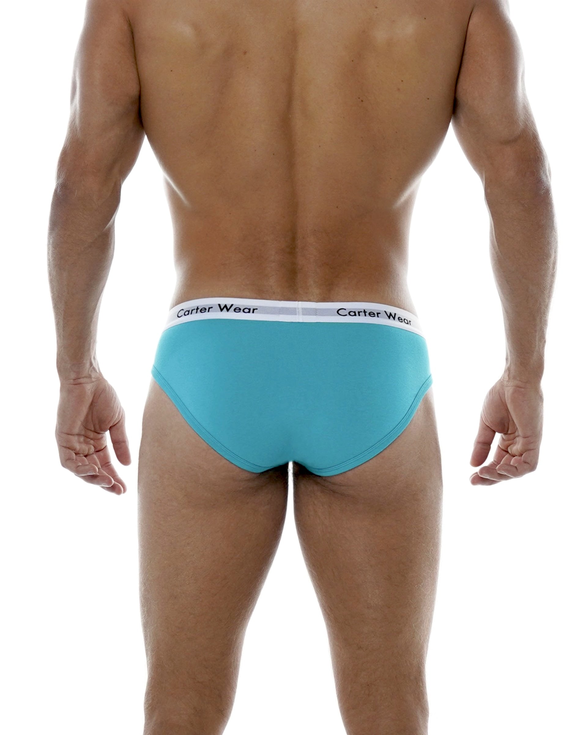 Teal + White Brief