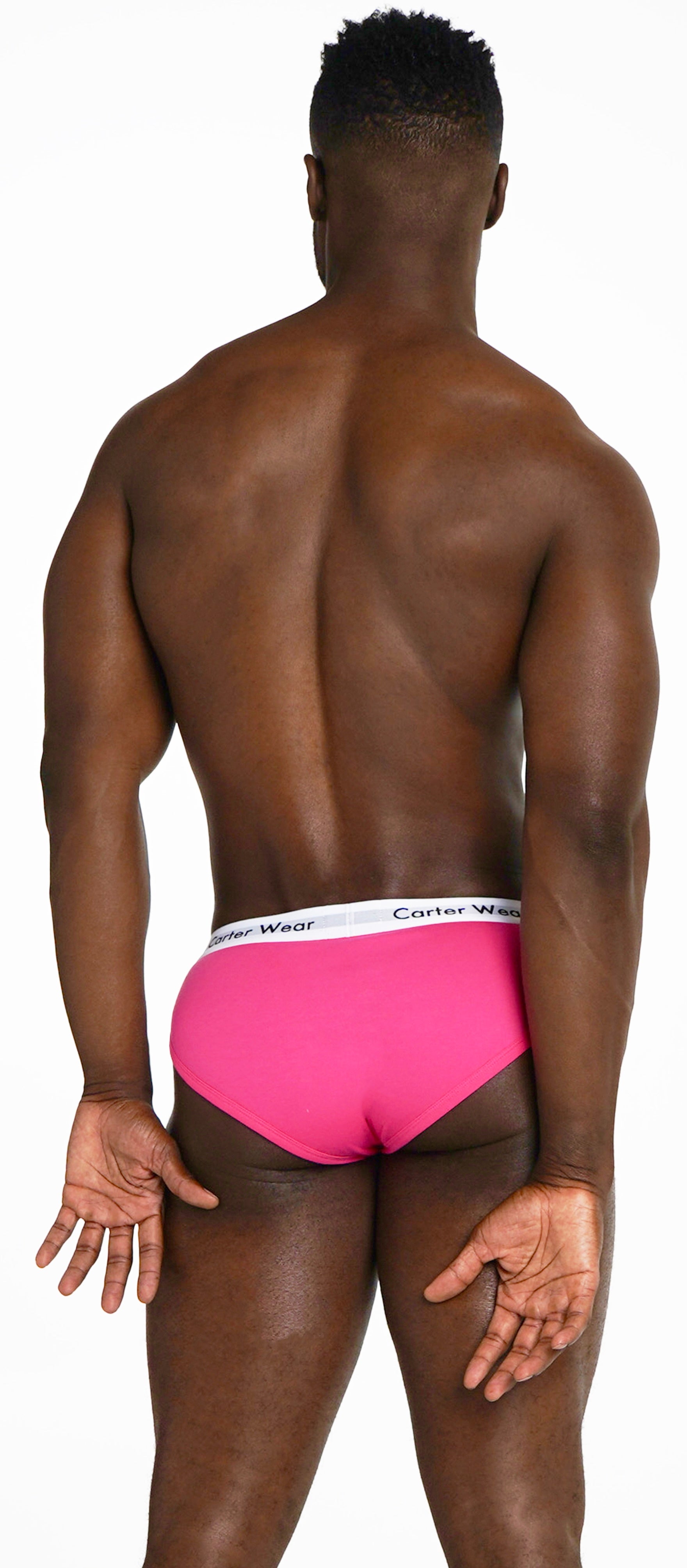 Hot Pink + White Brief